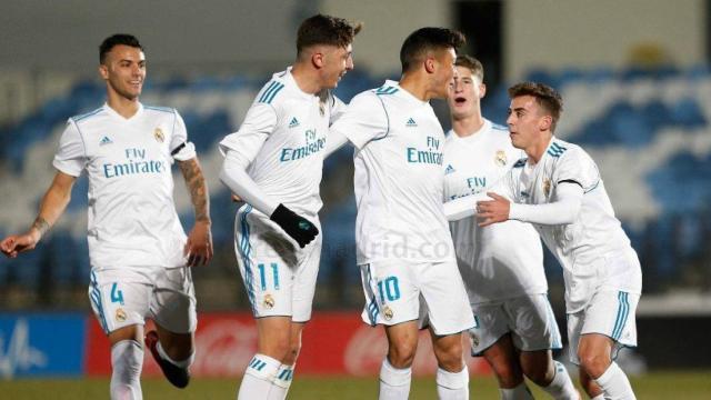 El juvenil A celebra un gol