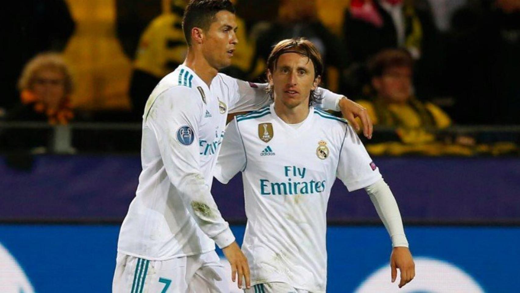 Modric celebra junto a Cristiano en Dortmund. Foto Instagram (@lukam10)