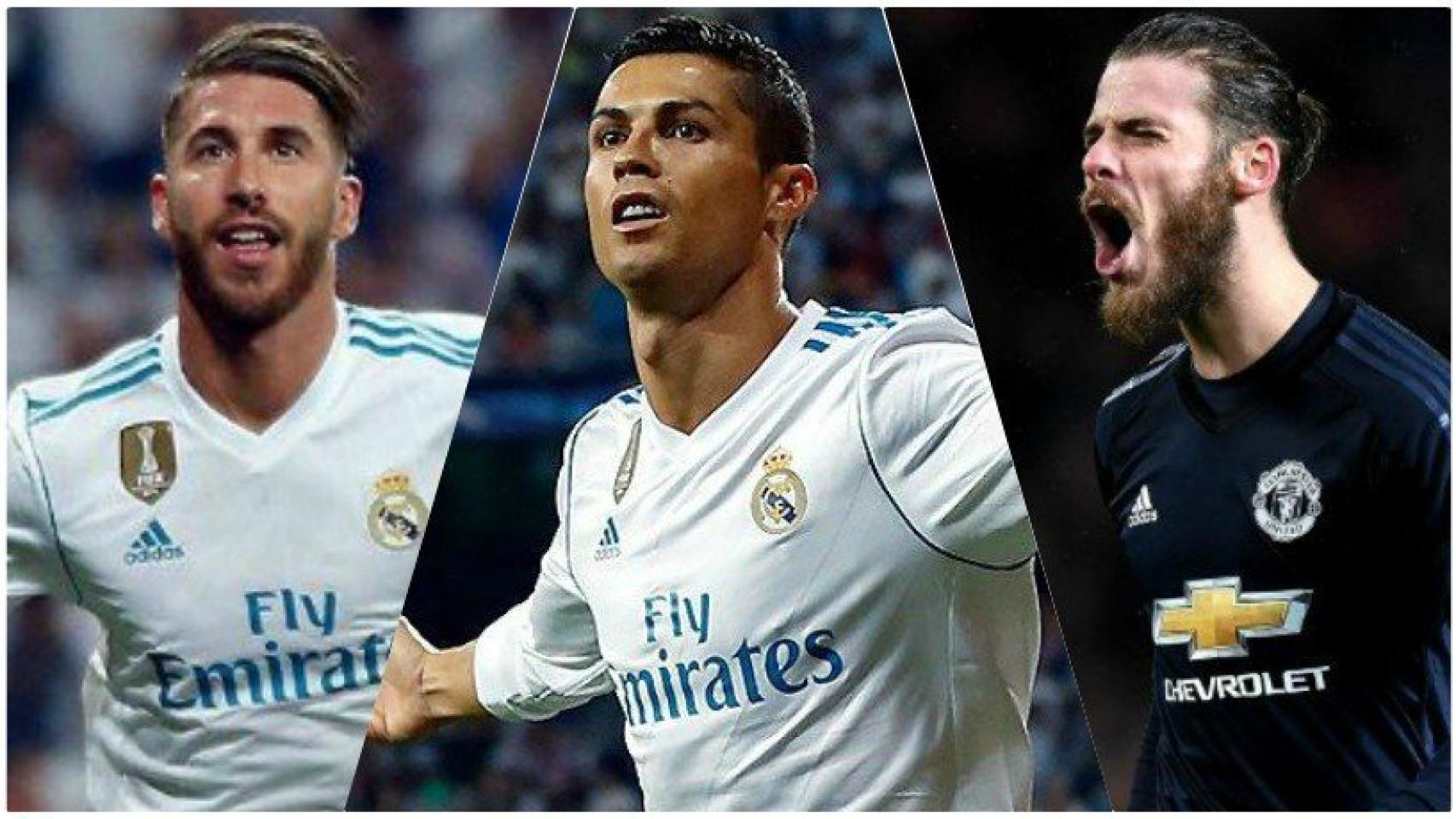 Sergio Ramos, Cristiano Ronaldo y De Gea