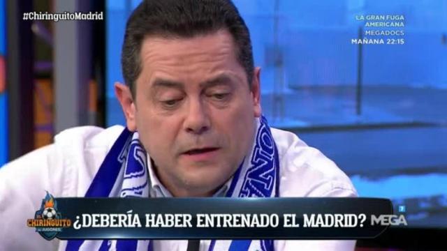 Tomás Roncero en El Chiringuito. Foto: Twitter (@elchiringuitotv)