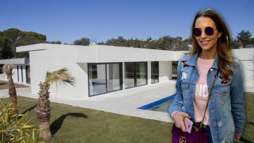 Paula Echevarría con su nueva casa en un montaje.