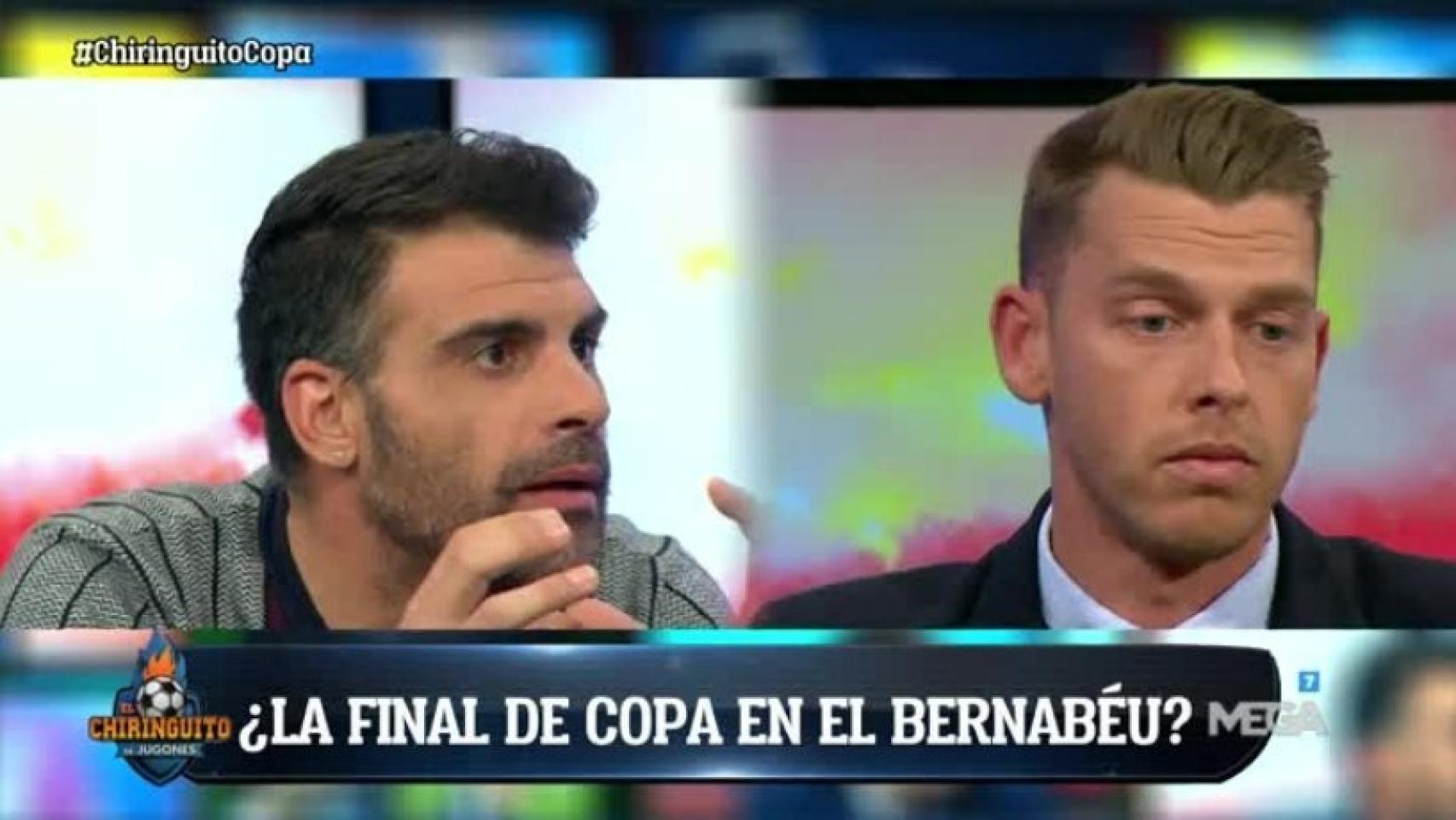 Óscar Pereiro en El Chiringuito. Foto: Twitter (@elchiringuitotv).