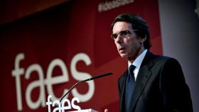 El expresidente del Gobierno, José María Aznar, en un  acto de FAES.