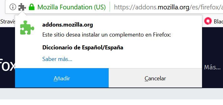 diccionario espanol firefox