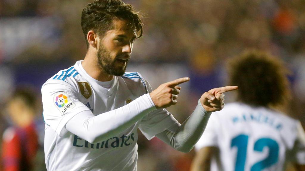 Isco, en la celebración de un gol.