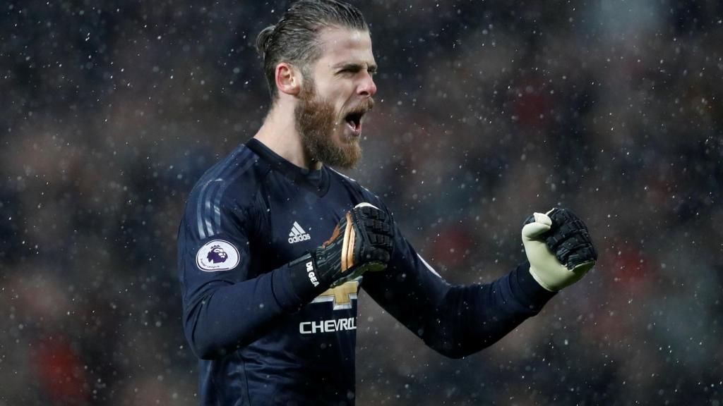 David De Gea en un partido reciente con el United.