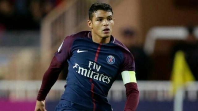 Thiago Silva en un partido con el PSG. Foto: instagram (@thiagosilva_33).