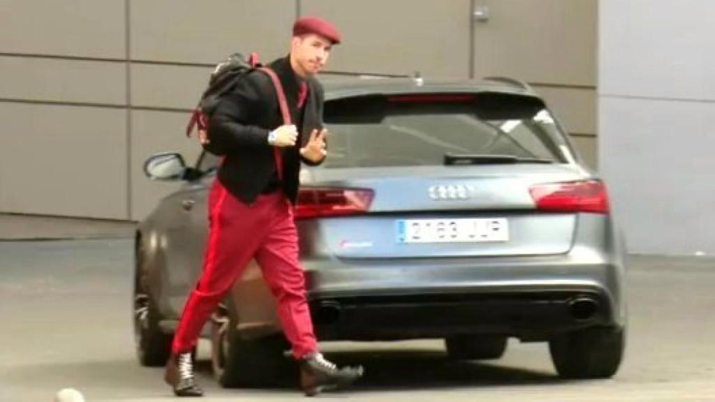 Sergio Ramos con su look de este sábado.