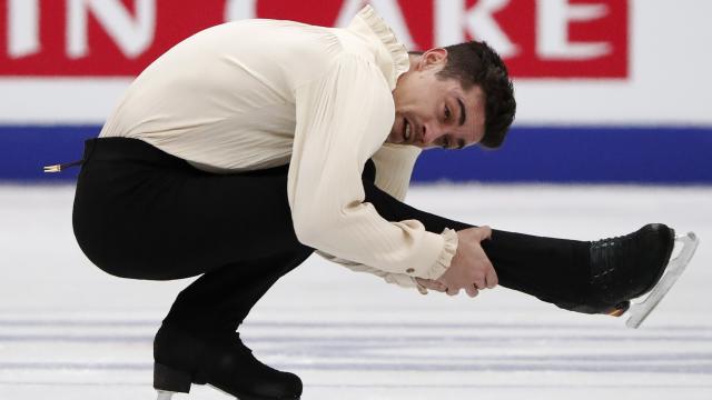 Javier Fernández en el último Europeo de patinaje artístico.