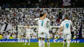 Sergio Ramos y Cristiano abrazándose. Fotógrafa: Virginia López / El Bernabéu