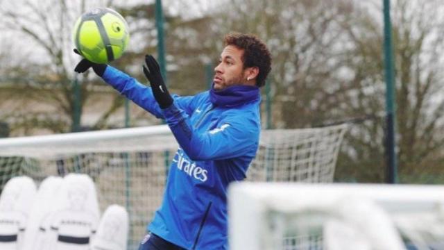 Neymar entrena. Foto Instagram (@psg)