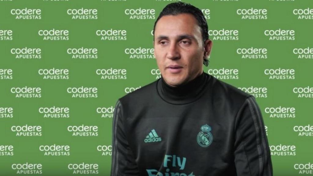 Keylor Navas da una entrevista a Codere.