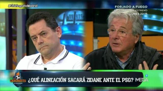 Tomás Roncero y Jorge D'Alessandro en El Chiringuito. Foto: Twitter (@elchiringuitotv)