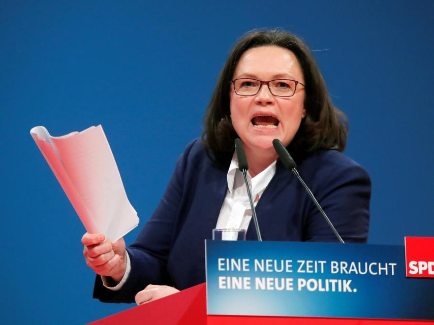 Andrea Nahles, en una imagen de archivo