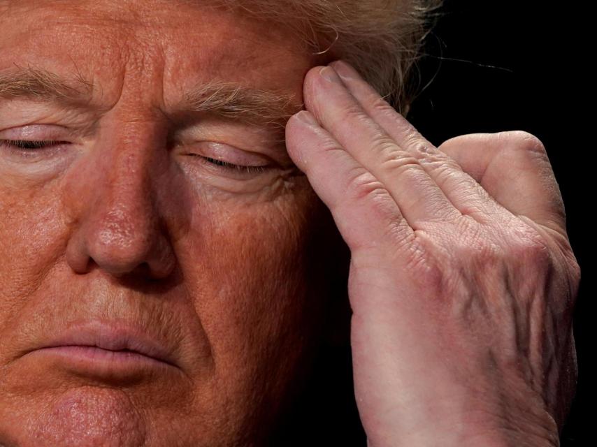 Trump durante el desayuno de oración nacional de los evangélicos.