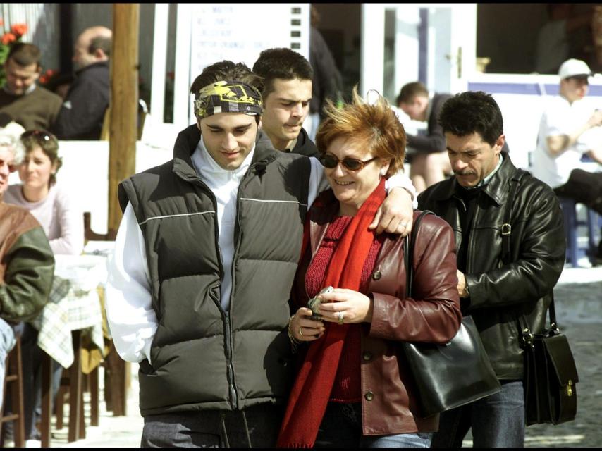 David Bustamante y Ada Hoyos en 2002 durante unas vacaciones en Grecia. Gtres.