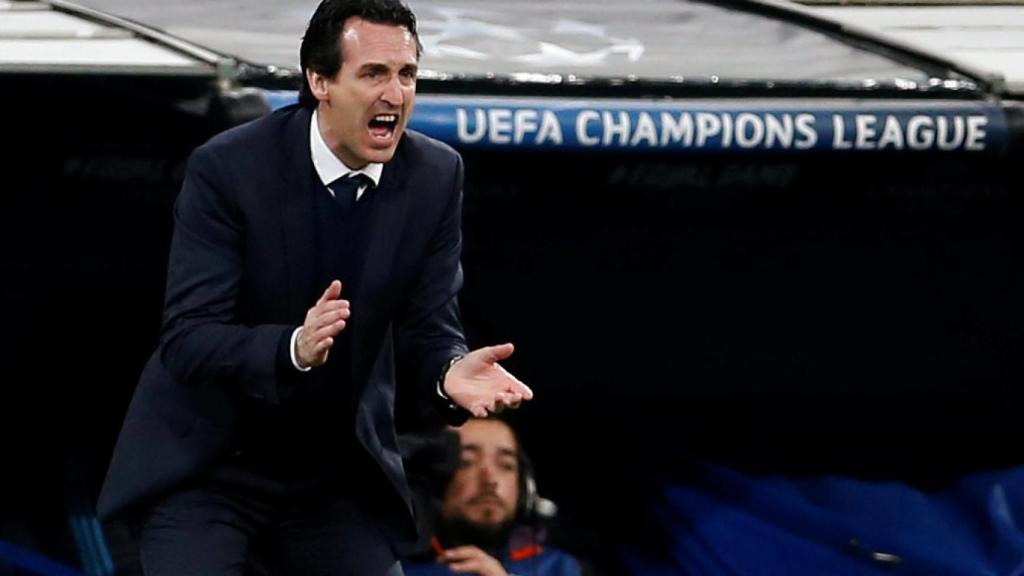 Unai Emery, durante el partido ante el Real Madrid.