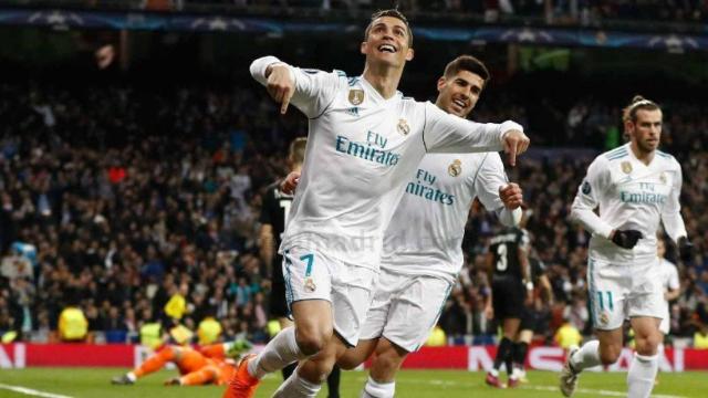 Cristiano celebra su gol al PSG