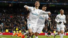 Cristiano celebra su gol al PSG