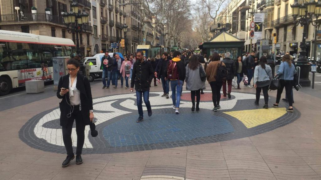 Imagen de Les Rambles cuando se cumplen 6 meses del atentado