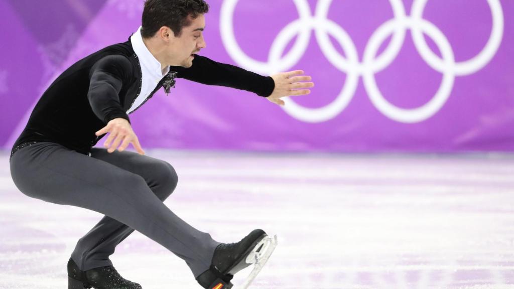 Javier Fernández durante el ejercicio.