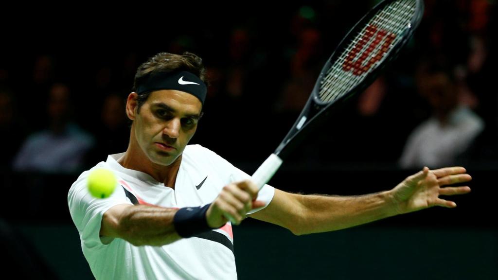 Federer, durante el partido ante Haase.