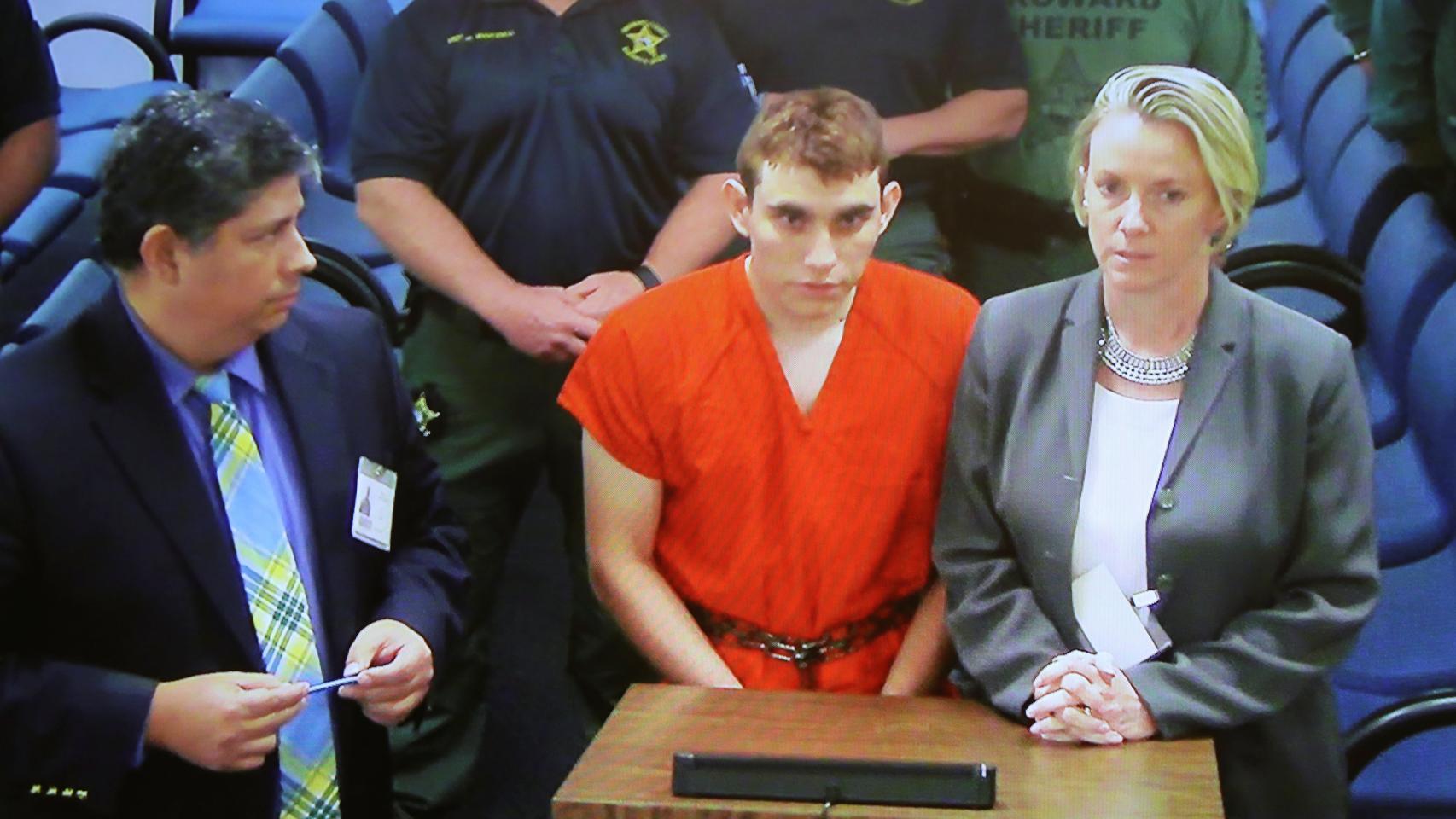 Nikolas Cruz en el juzgado.