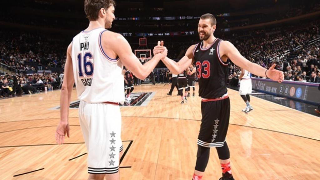 Los hermanos Gasol, durante el All Star.