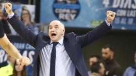 Pablo Laso durante un partido de la Copa del Rey. Foto: acb.com