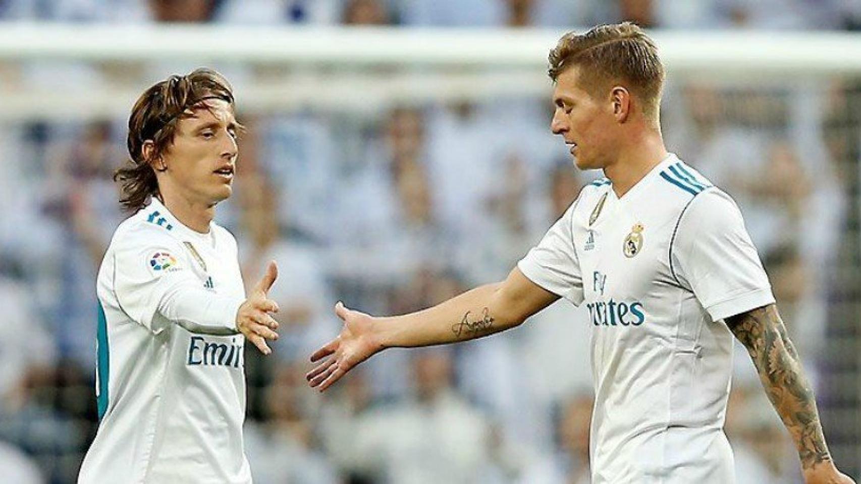 Kroos y Modric, en un partido del Real Madrid