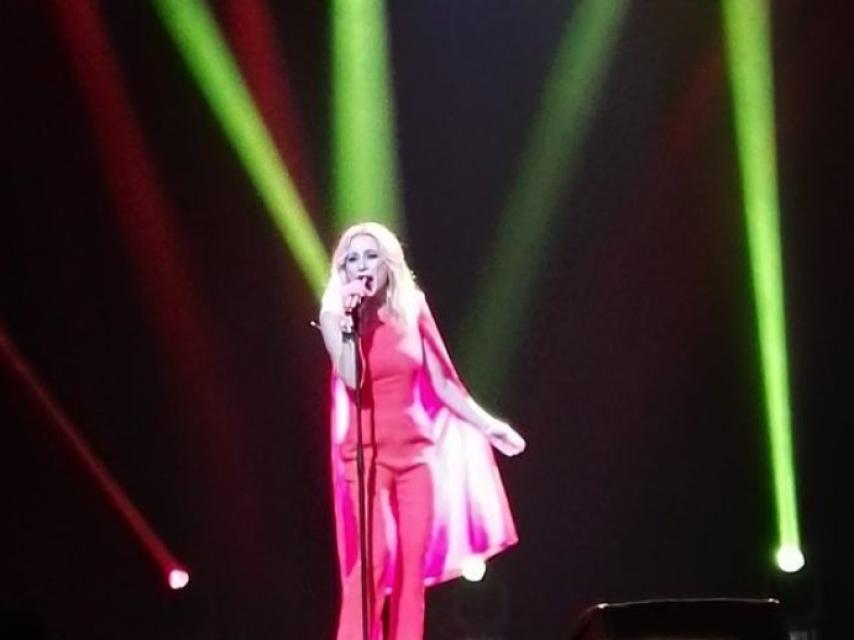 Marta Sánchez durante su actuación en el Teatro de la Zarzuela.