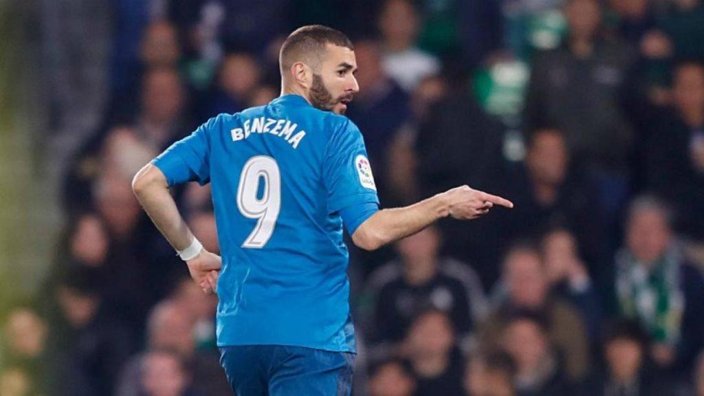 Benzema. en el Betis-Real Madrid