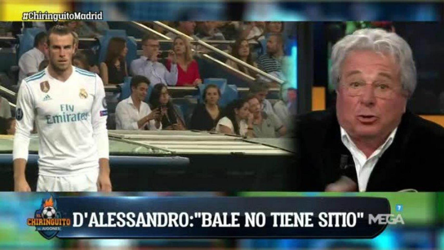 D'Alessandro, en El Chiringuito. Foto Twitter (@elchiringuitotv)