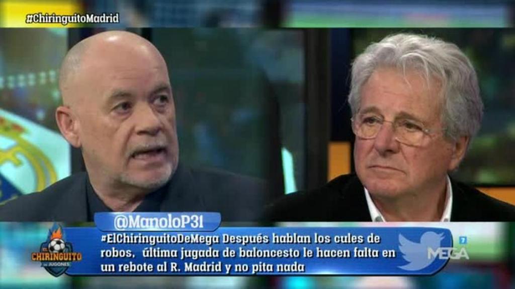 Alfredo Duro y Jorge D'Alessandro en El Chiringuito. Foto: Twitter (@elchiringuitotv)