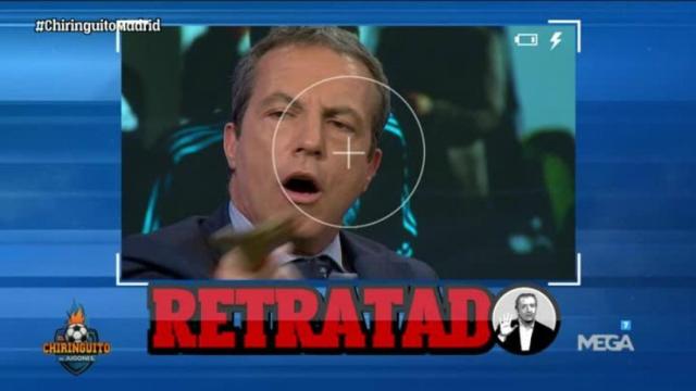 Cristóbal Soria, retratado en El Chiringuito. Foto: Twitter (@elchiringuitotv)