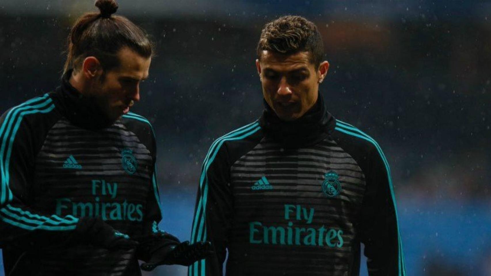 Bale y Cristiano, entrenando. Foto: Manu Laya / El Bernabéu