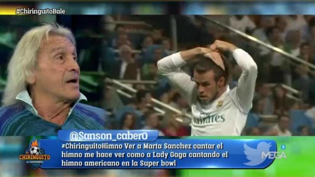 Loco Gatti habla sobre Bale en El Chiringuito. Foto: Twitter (@elchiringuitotv)