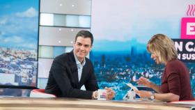 Pedro Sánchez, con Susanna Griso en Antena 3.