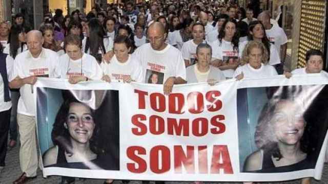 Manifestación en Pontevedra en recuerdo de Sonia.