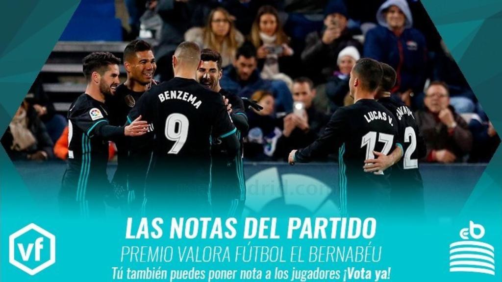 Las notas del Leganés - Real Madrid