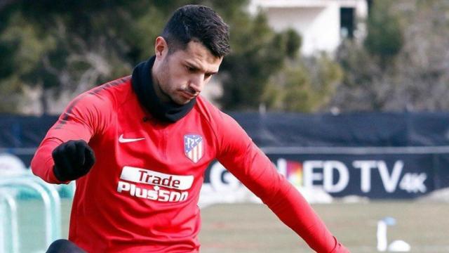 Vitolo, durante un entrenamiento. Imagen: Twitter (@VitoloMachin)