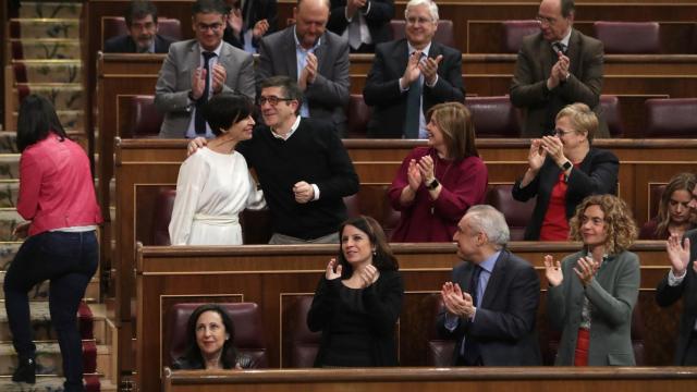 Imagen de la bancada socialista este jueves, durante una votación.