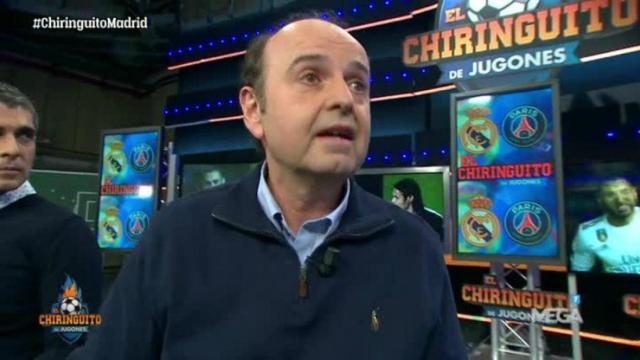 Juanma Rodríguez, en El Chiringuito. Foto: Twitter (@elchiringuitotv)