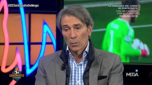 'Lobo' Carrasco, en El Chiringuito. Foto: Twitter (@elchiringuitotv)