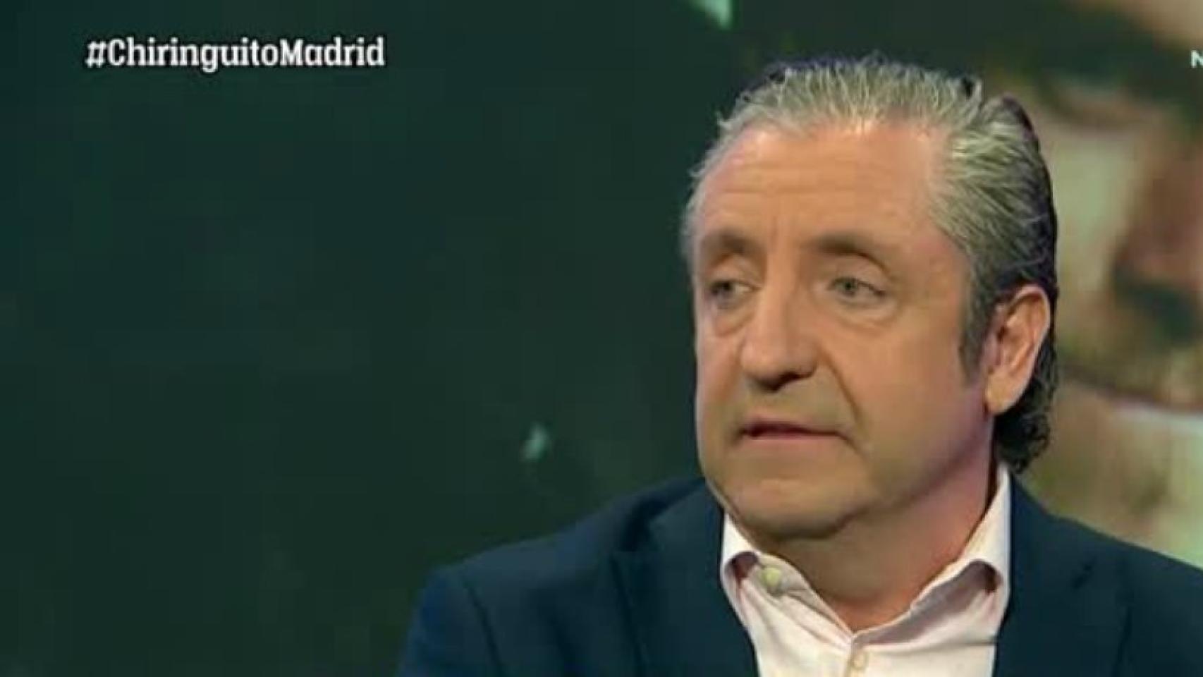 Josep Pedrerol, en El Chiringuito. Foto Twitter (@elchiringuitotv)