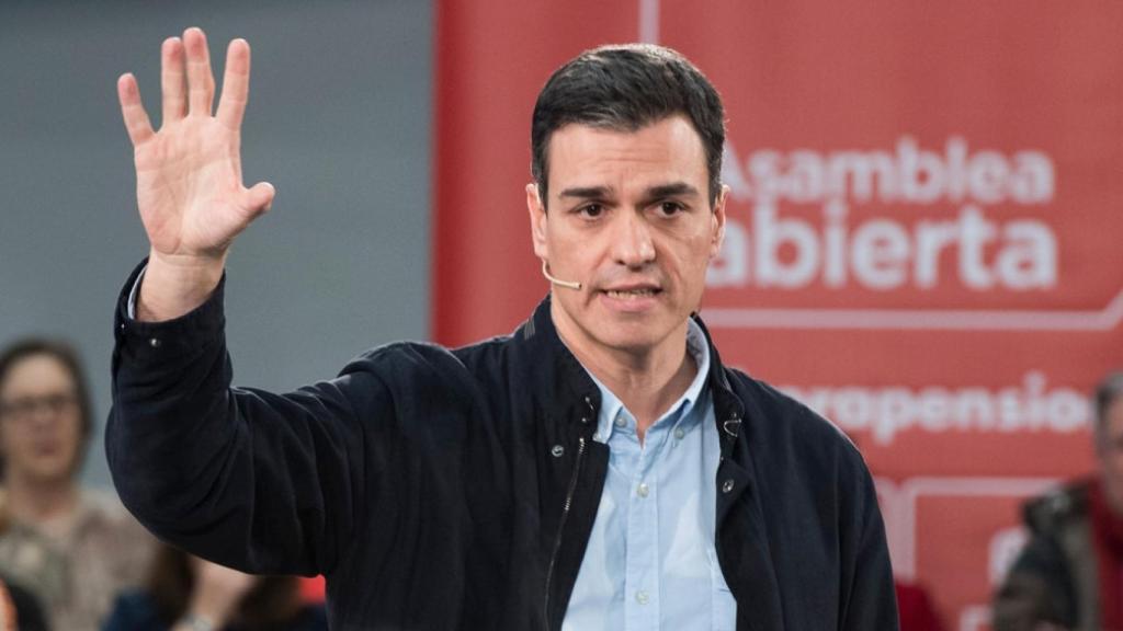 Pedro Sánchez, en una asamblea abierta con militantes en imagen de archivo.