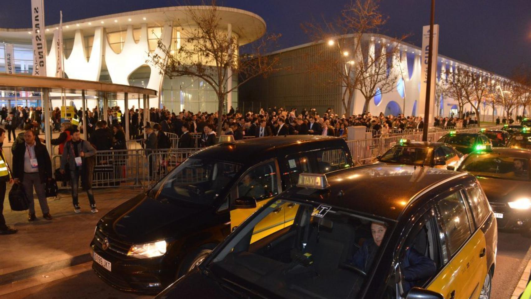 El sector del taxi, uno de los grandes beneficiados por el MWC de Barcelona.