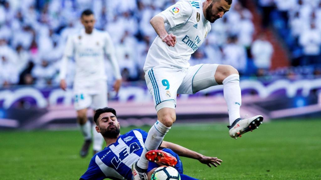 Benzema, en el partido ante el Alavés.