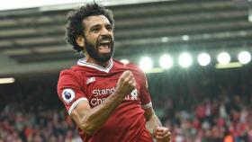 Salah celebrando un gol con el Liverpool. Foto: liverpoolfc.com