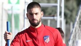 Carrasco en un entrenamiento de Atlético. Foto: Twitter (@CarrascoY21).